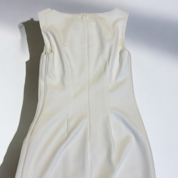 VTG Y2k CACHE Classic Ivory Beaded Bodycon Dress Corporate Chic Elegant White 2 - Picture 14 of 14